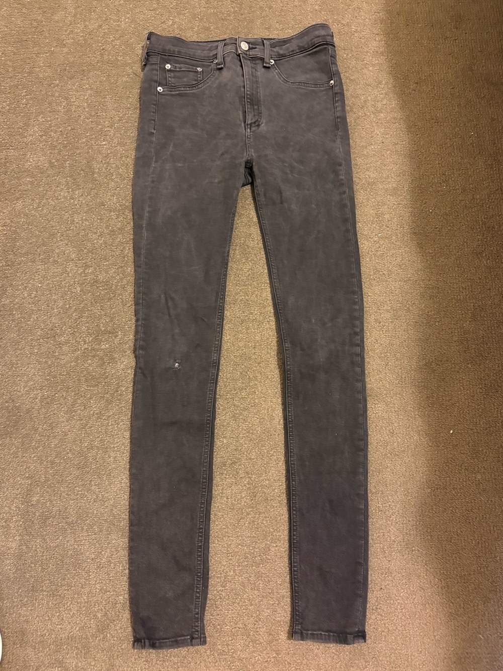 rag & bone Skinny Jeans in Washed Black